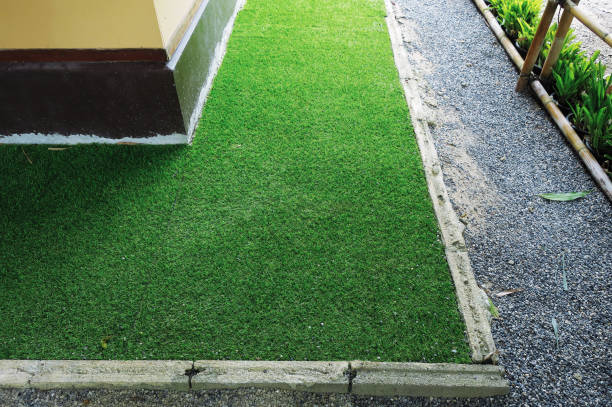 istock Artificial green grass around the house 1282298323