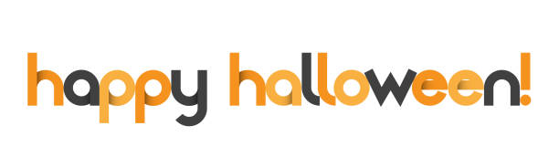 istock HAPPY HALLOWEEN! orange and black typography banner 1282302626