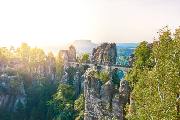 istock Elbe Sandstone Mountains in Saxon Switzerland - East Germany. 1282303027