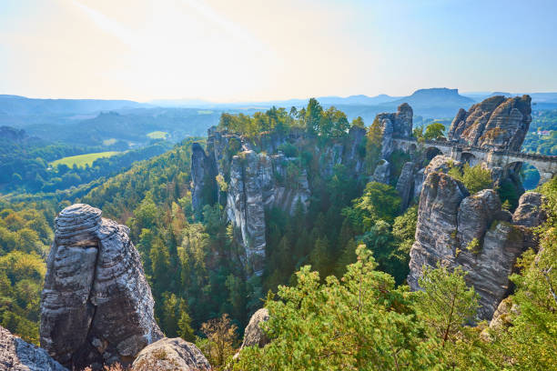 istock Elbe Sandstone Mountains in Saxon Switzerland - East Germany. 1282303444