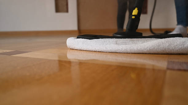 istock Washing mop on the parquet, close up 1282304073