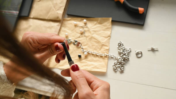istock Making jewelry with your own hands 1282304787