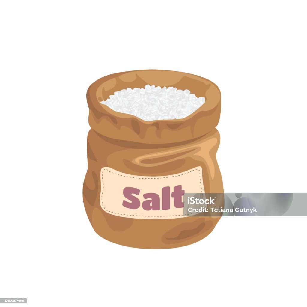 Vector Salt In Bag Isolated On White Background Cartoon Flat Illustration Stock Illustration - Download Image Now - iStock Vector Salt In Bag Isolated On White Background Cartoon Flat Illustration Stock Illustration - Download Image Now - iStock