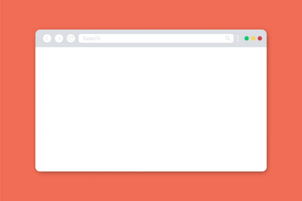 illustrazioni stock, clip art, cartoni animati e icone di tendenza di mockup del browser internet. mockup della pagina internet. posto per advertisemet. spazio vuoto. browser bianco vuoto. - browser internet web page window