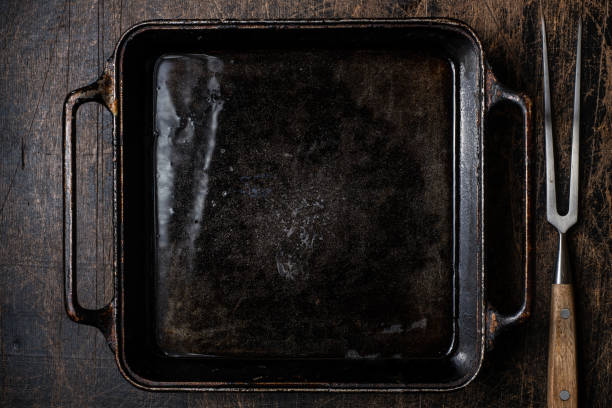 istock An empty cast iron or iron pan for baking food in the oven. 1282310974