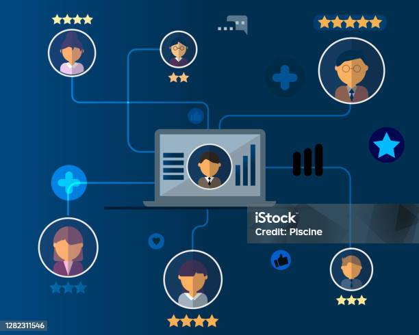 Hr It Vector Human Resources Data Technology Vector Stock Illustration - Download ...
