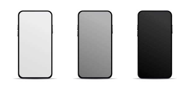 istock Realistic, elegant, modern, smartphone collection with applications and colorful screens. 1282314996