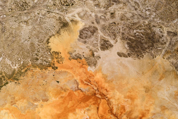 istock Texture of the ground with orange color. 1282320011
