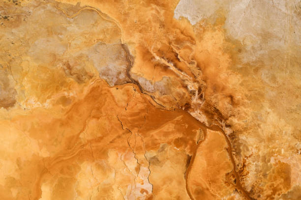 istock Texture of the ground with orange color. 1282320023