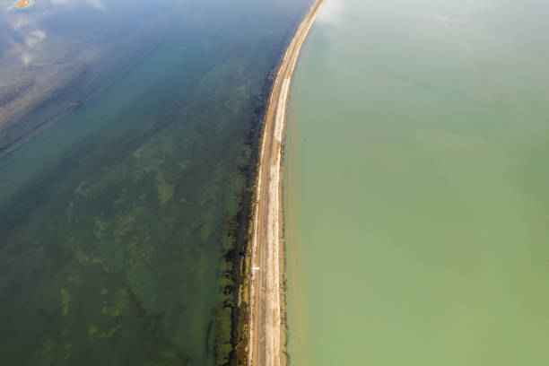istock The lake with a path in the middle. 1282320615