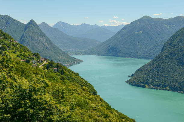istock View at lake Lugano from mount Bre in Switzerland 1282321507