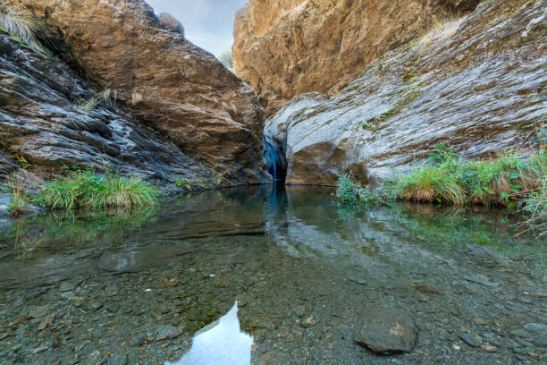 istock Water flowing down a ravine in Sierra Nevada 1282321890