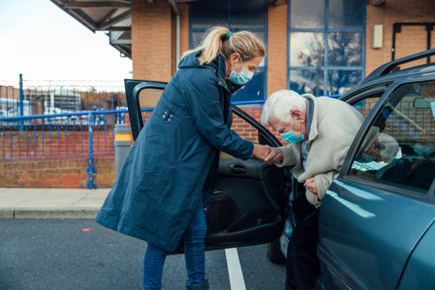 Helping Dad Out of the Car
