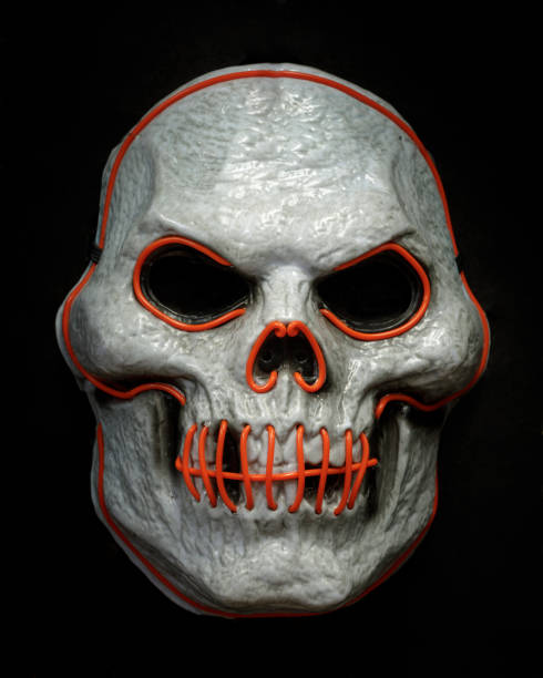 istock Doom El Wire Light Up Skeleton Face Mask Isolated Against Black Background 1282326401