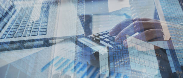 비즈니스, 금융 및 투자를 위한 재무 배너 배경 - 비 이미지 뉴스 사진 이미지