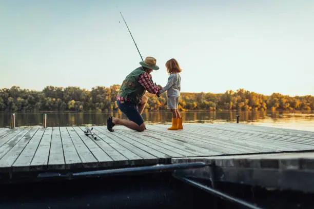 Grandfather and grandson on a fishing adventure