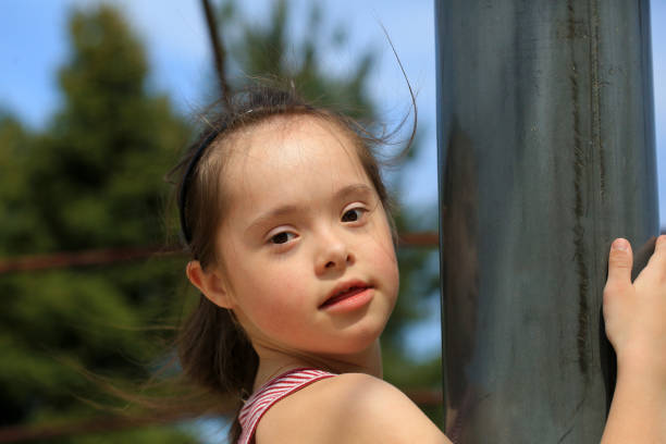 Little girl having fun on the playgound