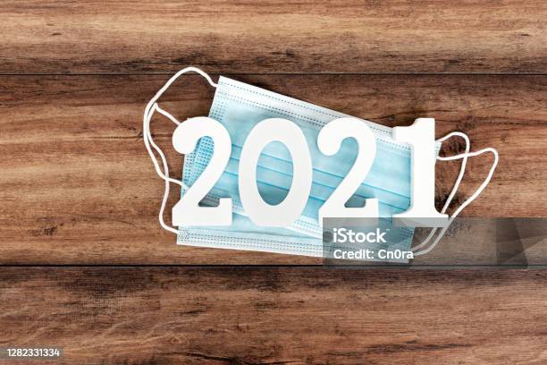 New Year And Covid19 Concept Stock Photo - Download Image Now - 2021, Coronavirus, Backgrounds