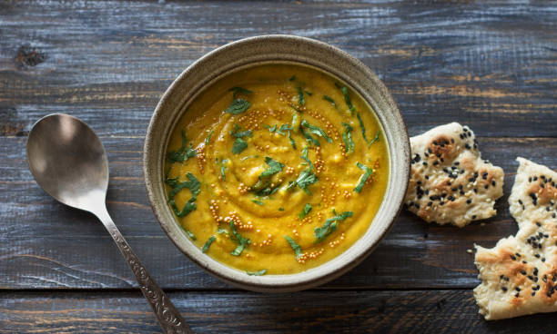 istock Indian lentil masurdal soup with turmeric, ginger and herbs 1282335300