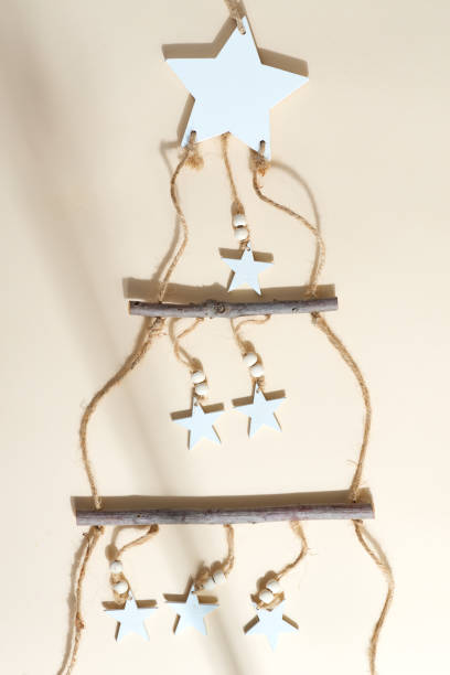 istock Creative handmade Christmas decoration with shadows. 1282344393