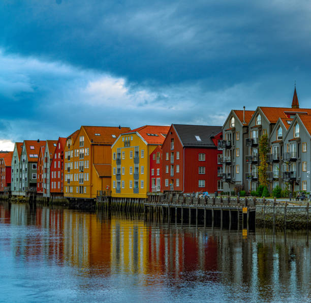 istock Colorful huts on stilts in Trondheim, Norway 1282344819