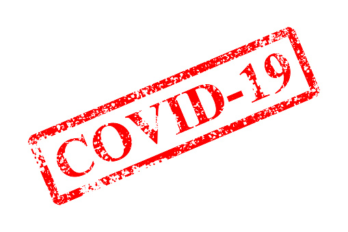 COVID-19. Red stamp \