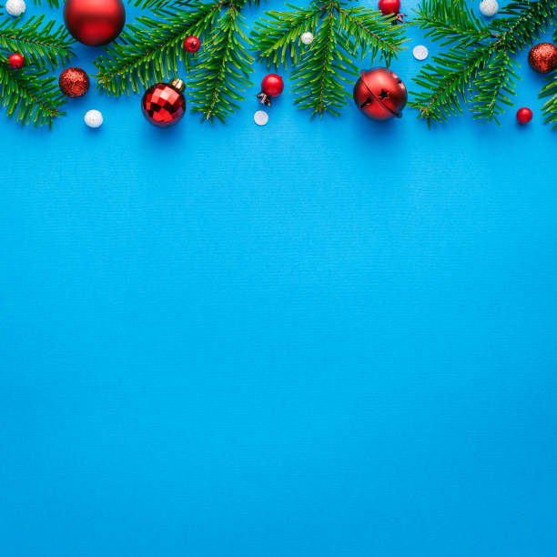 istock Christmas card with blue background 1282345955