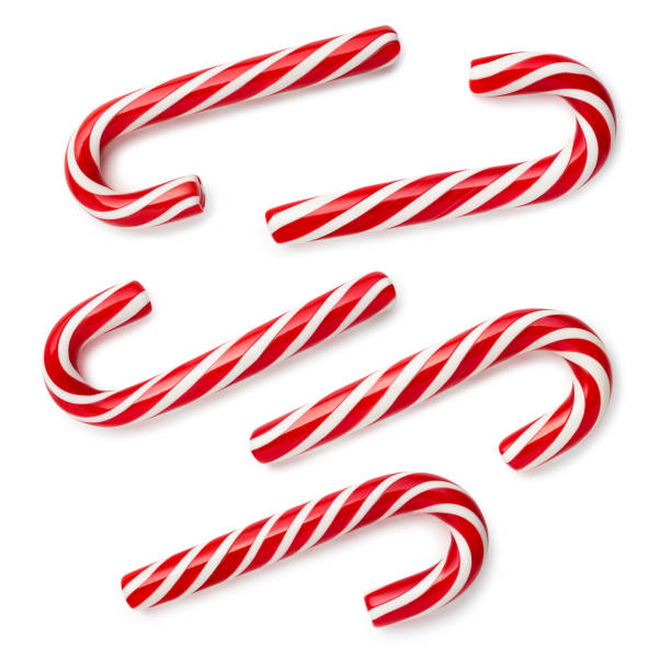 candy cane - classico regalo di natale - peppermint candy stick striped foto e immagini stock
