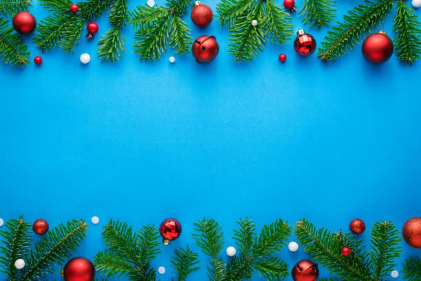 istock Blue christmas and new year background 1282345971