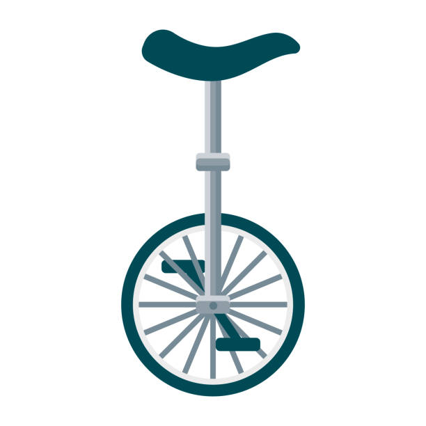 ilustrações de stock, clip art, desenhos animados e ícones de unicycle icon on transparent background - unicycle unicycling cycling wheel