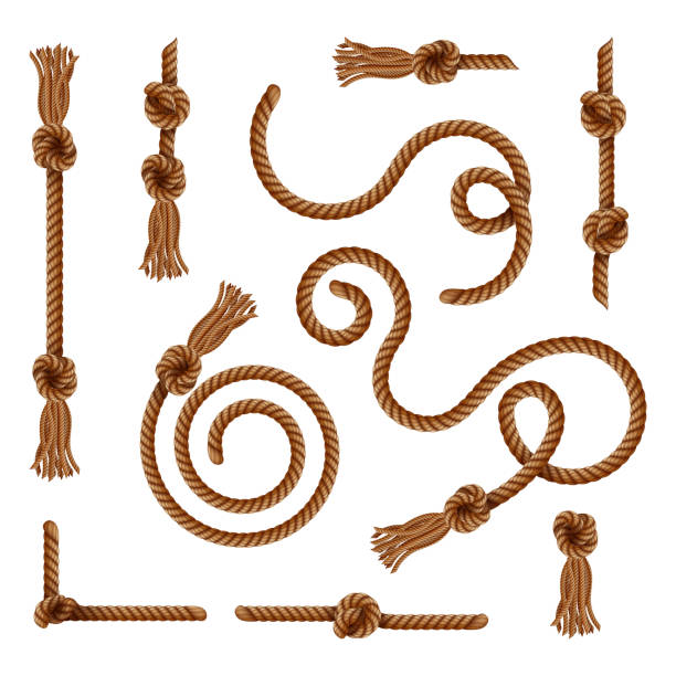 istock realistic Curtain golden tassels, decorative rope brushes 1282352072