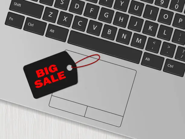 Vector illustration of Big sale online