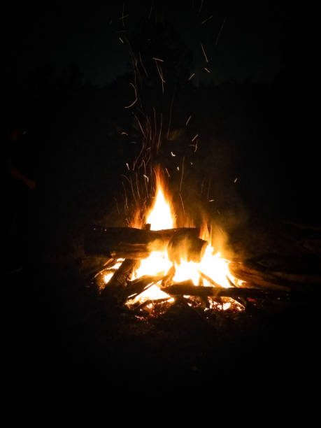 istock fire on the dark night or background 1282356214