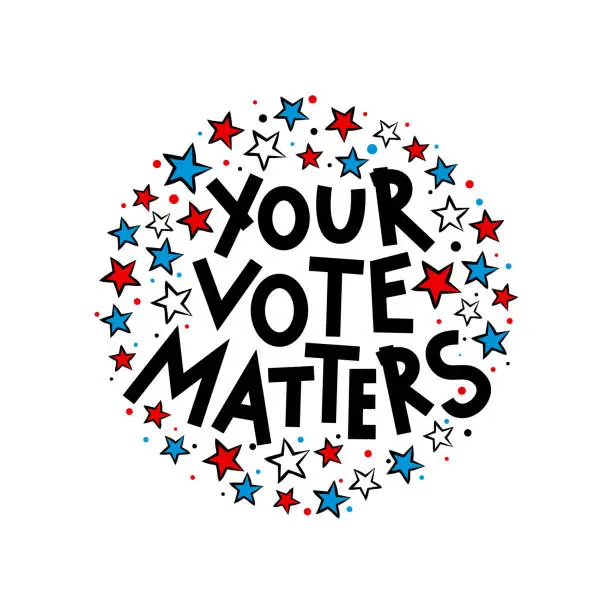 Vector illustration of Magic stars picture for USA Vote Day.