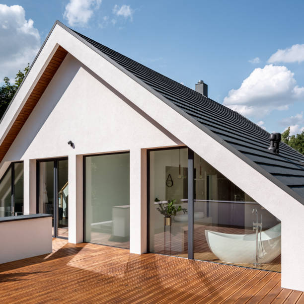 istock Attic balcony and bathroom 1282358931