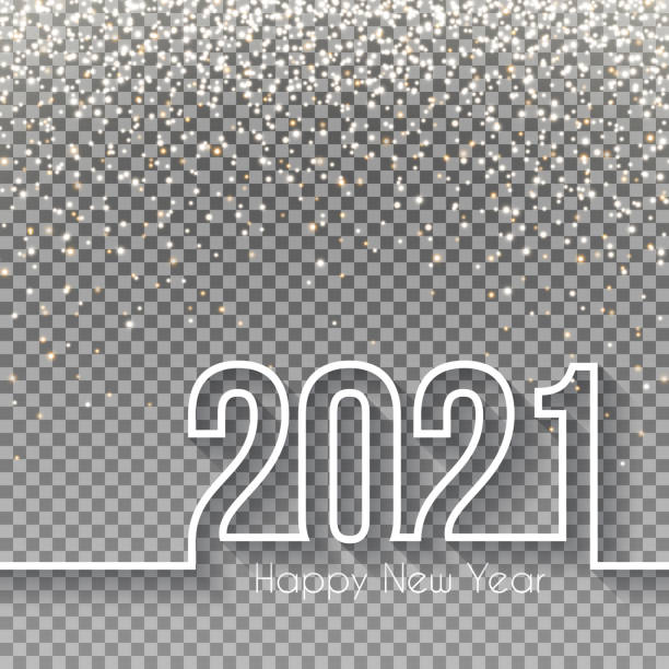 Happy new year 2021 Design with gold glitter - Blank Background Happy new year 2021 with gold glitter. Space for your text and your background. Creative greeting card in a trendy and modern style. Blank background for easy change background or texture. The layers are named to facilitate your customization. Vector Illustration (EPS10, well layered and grouped), easy to edit, manipulate, resize or colorize. And Jpeg file of different sizes. spark singer stock illustrations