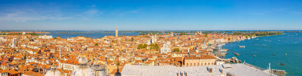 istock Aerial panoramic view of Venice city old historical centre 1282363086