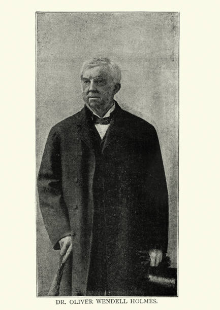 Vintage photograph of Oliver Wendell Holmes Sr. an American physician, poet, and polymath based in Boston.