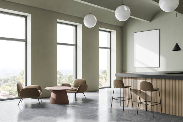 istock White canteen corner with poster 1282367983