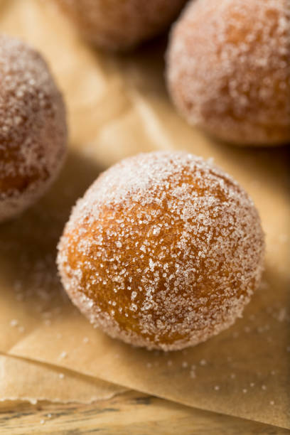 istock Homemade Fried Cake Donut Holes with Sugar 1282370071