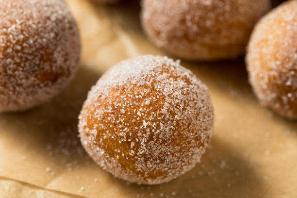 istock Homemade Fried Cake Donut Holes with Sugar 1282370149