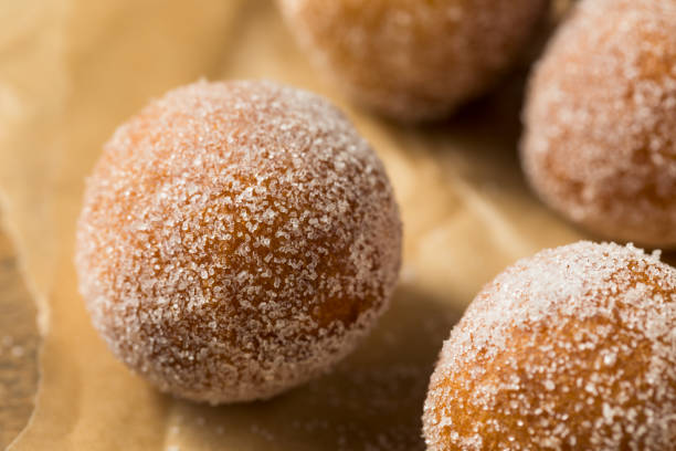 istock Homemade Fried Cake Donut Holes with Sugar 1282370251
