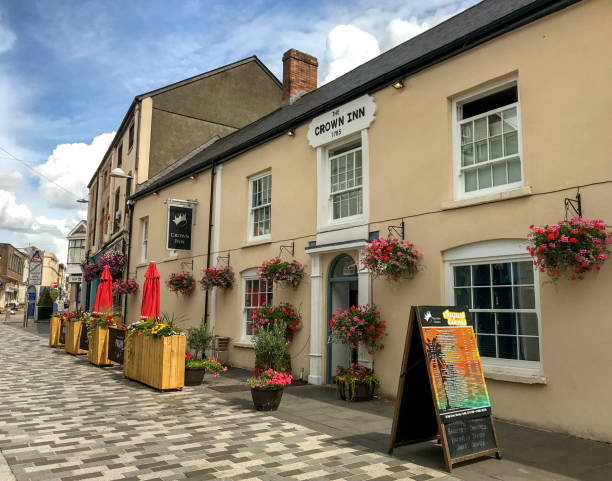 New Crown Inn public house in Merthyr Tydfil Merthyr Tydfil, Wales - August 2018: The New Crown Inn public house in the high street in Merthyr Tydfil in South Wales merthyr tydfil stock pictures, royalty-free photos & images