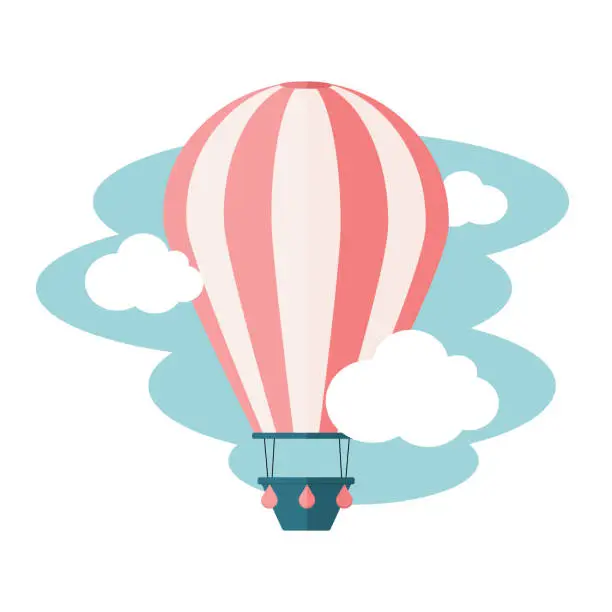 Vector illustration of Hot air balloon