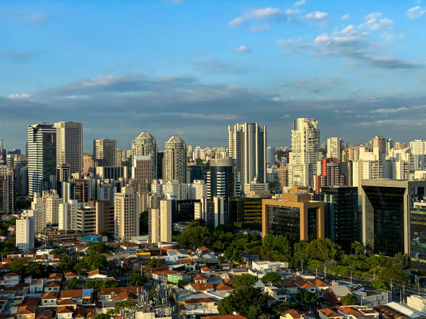 istock Big city, building and blue sky. 1282373934