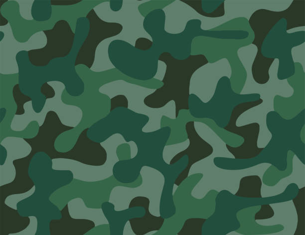 Seamless camouflage texture skin pattern vector for military textile. Usable for Jacket Pants Shirt and Shorts. Full seamless camouflage texture skin pattern vector for military textile. Usable for Jacket Pants Shirt and Shorts. Dirty army camo masking design for hunting fabric print and wallpaper. olive green shirt stock illustrations