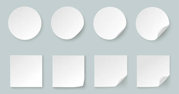 A set of round and square stickers. White paper labels with curved edges for business promotion. Curved sticker with a peel-off corner. Vector image A set of round and square stickers. White paper labels with curved edges for business promotion. Curved sticker with a peel-off corner.
Vector image plain tags stock illustrations