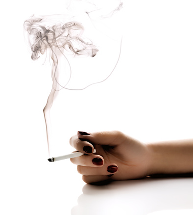 Hand, Cigarette, Smoke (photomontage)