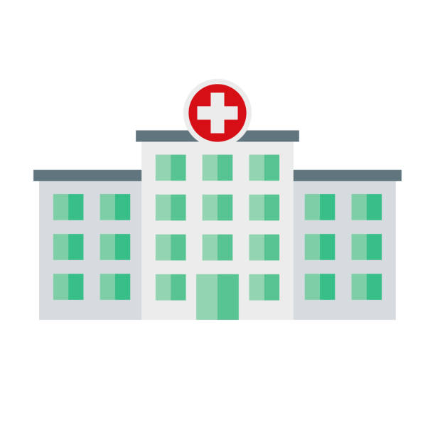 krankenhaus-symbol auf transparentem hintergrund - medical building stock-grafiken, -clipart, -cartoons und -symbole