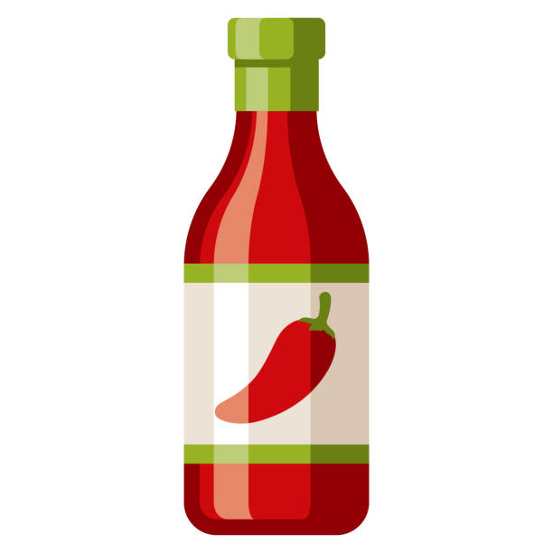 illustrazioni stock, clip art, cartoni animati e icone di tendenza di icona salsa piccante su sfondo trasparente - tabasco sauce